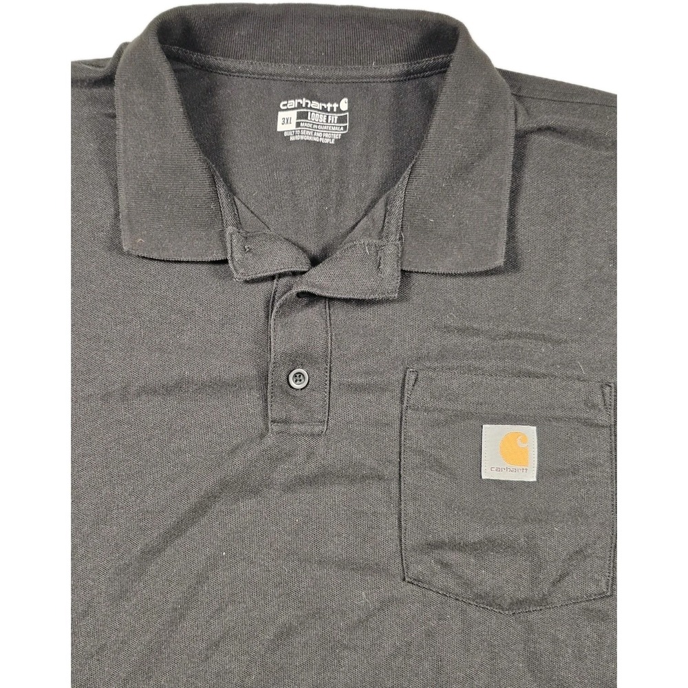 Carhartt K570 Loose Fit Pocket Polo Shirt Black 3XL Workwear